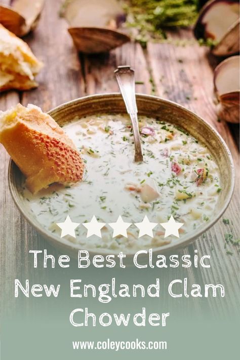 New England Clam Chowder Recipe Without Bacon, New England Clam Chowder Fresh Clams, Clam Chowder Soup New England, Clam Chowder For Two, Crab Clam Chowder, Taste Of Home Clam Chowder, Traditional New England Clam Chowder, Union Oyster House Clam Chowder Recipe, Clear Broth Clam Chowder Recipe