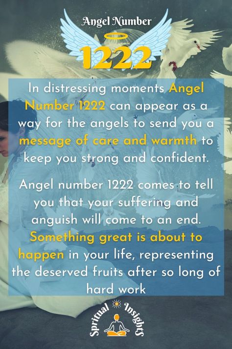 Angel Number 1222 1222 Meaning, 1222 Angel Number, Angel Spirit, Yoga Information, Numerology Life Path, Angel Number Meanings, Angel Guidance, Dream Symbols, Spiritual Manifestation