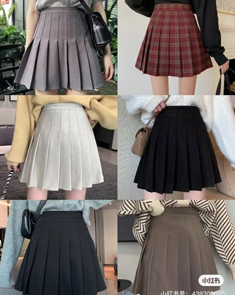 Diy Fashion Photography, Plaid Pleated Skirt, Everyday Fashion Outfits, Korean Fashion Dress, Ulzzang Fashion, Cute Skirts, Skirt Design, Teen Fashion Outfits, Look Chic