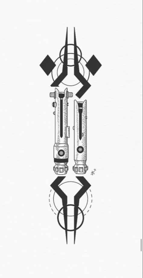 Lightsaber Tattoo Ahsoka, Black And White Star Wars Tattoo, Ahsoka Lightsaber Drawing, Dark Saber Star Wars Tattoo, Ashoka Star Wars Tattoo, Star Wars Resistance Tattoo, Ashoka Lightsaber Tattoo, Ahsoka Tano Lightsaber Tattoo, Star Wars Geometric Tattoo