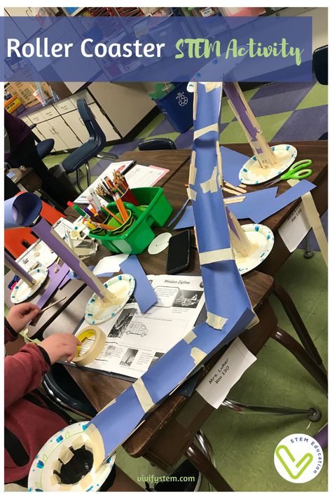 Roller Coaster Stem Project, Roller Coaster Science Project, Paper Roller Coaster Project, Roller Coaster Stem Challenge, Roller Coaster Project, Kid Roller Coaster, Paper Roller Coaster, Homeschool Stem, Stem Activities For Kids