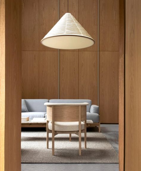 Eight cosy living rooms illuminated by paper lamps Plywood Interior, Oak Cupboard, Norm Architects, Traditional Building, Wood Vanity, Philippe Starck, Japanese Design, Furniture Manufacturers, Archipelago