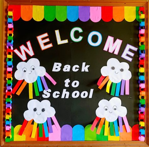 Welcome Back To School Chart Ideas, Welcome Decoration Ideas For School, Welcome Charts For Classroom Door, Welcome Notice Board Decoration, Welcome To School Board Decoration, Welcome Back To School Board Ideas, Welcome Board For Classroom, Birthday Chart Ideas Creative, Welcome Activity For Preschool