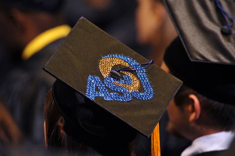 Angelo State University Graduation Angelo State University, University Graduation, Texas Tech University, Graduation Cap Designs, Cap Ideas, Cap Designs, Graduate Program, Liberal Arts, Grad Cap