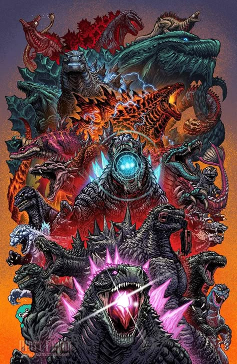 Original Godzilla, Godzilla Art, Godzilla Funny, Godzilla Comics, Kong Godzilla, Kaiju Design, Monster Verse, Godzilla 2014, Monster Artwork