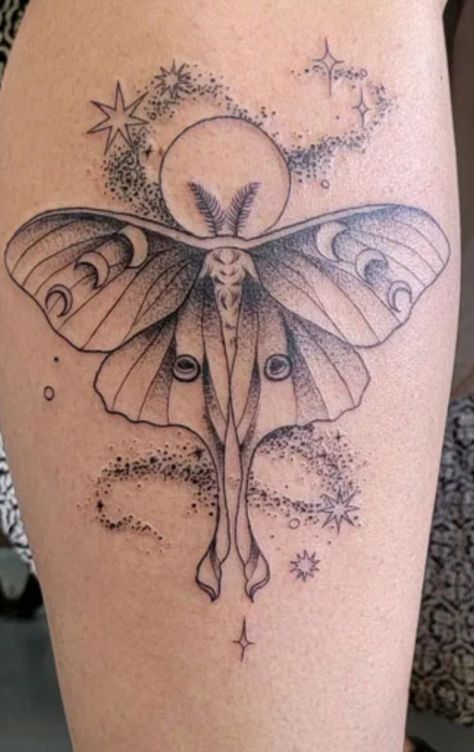 Luna Moth Chest Tattoo, Moth Thigh Tattoo, Luna Moth Tattoos, Moth Tattoos For Women, Lunar Moth Tattoo Design, Rob Tattoo, Lunar Moth Tattoo, Luna Moth Tattoo, Moth Tattoos