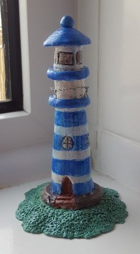 Air dry clay light house 🏞 Light Clay, Light House, Dry Clay, Air Dry Clay, Air Dry, Lighthouse, Candle Holders, Candles