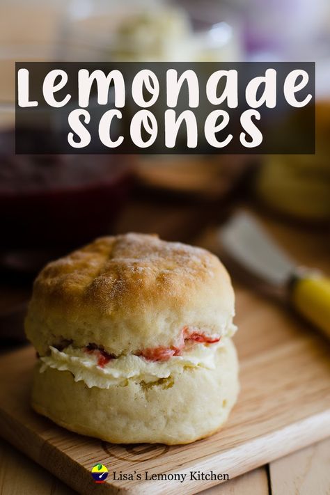 Easy and best ever recipe for Lemonade scones Lemonade Scone Recipe, Lemonade Scones, Fluffy Scones, Easy Lemonade, Best Scone Recipe, Baking Scones, Fruit Scones, Scones Recipe Easy, Homemade Scones