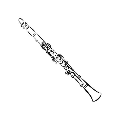 Clarinet Sketch, Bassoon Drawing, Clarinet Illustration, Clarinet Tattoo, Clarinet Drawing, Doodle Png, M Tattoos, Nightclub Aesthetic, Music Tattoo Designs