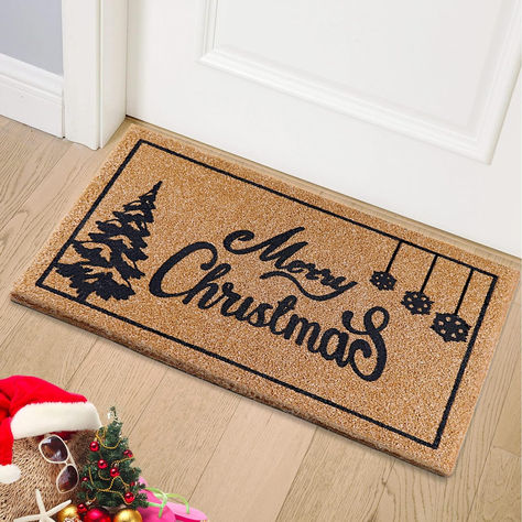 OurWarm Christmas Door Mat Outdoor Welcome Mat for Front Door, Merry Christmas Doormat with Non-Slip PVC Backing, 30'' x 17'' Coir Winter Doormat for Indoor Outdoor Christmas Holiday Entryway Decor Holiday Entryway Decor, Winter Doormat, Holiday Entryway, Christmas Door Mat, Door Mat Outdoor, Outdoor Welcome Mat, Buffalo Plaid Christmas Tree, Front Door Entrance, Christmas Doormat