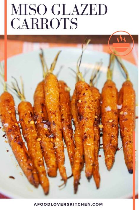 This recipe for miso glazed carrots is super simple but packed with flavor. You only need a few key ingredients. Rice Wine Vinegar Dressing, Miso Glazed Carrots, Glazed Roasted Carrots, Cook Carrots, Homemade Chicken Fried Rice, Asian Side Dishes, Bacon Wrapped Pork, Sweet Glaze, Delicious Paleo Recipes