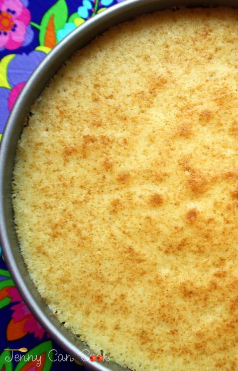 Easy One Pan Cake Recipes, Jennycancook Recipes, One Layer Cake Recipe, One Bowl Yellow Cake Recipe, Cake Recipe Without Butter, Simple Yellow Cake, Cake Without Butter, Cakes Without Butter, One Layer Cake