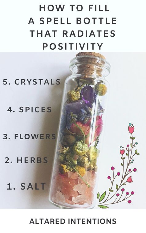 A simple, easy guide to filling spell bottles that radiate positivity through your home and energy field #howto #spell #meditation #crystals #positivevibes Jar Spells, Witch Bottles, Magia Das Ervas, Magick Spells, Witch Spell Book, Witchy Crafts, Baby Witch, Witch Spell, Herbal Magic