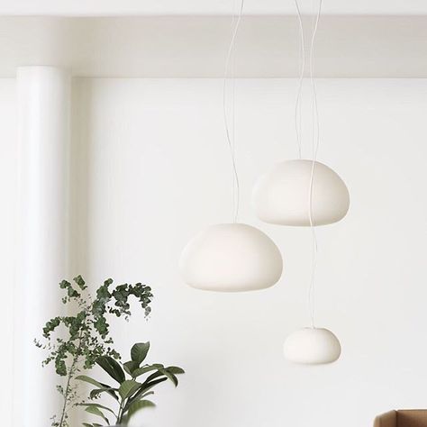 FLUID pendant by @muutodesign. #lighting #lightingdesign @simple.form Muuto Lighting, Curved Bench, Lamp Large, Drop Of Water, Storage House, Small Side Table, Lantern Pendant, Ferm Living, Diffused Light