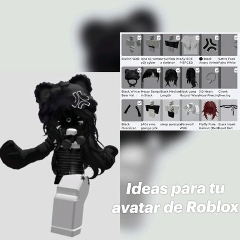 Y2k Roblox Avatars No Headless, Kawaii Roblox Outfits, Emo Style Outfits, Yk2 Outfits, Outfit Ideas Emo, Emo Roblox Outfits, Emo Outfit Ideas, Cute Emo Outfits, Pelo Cafe