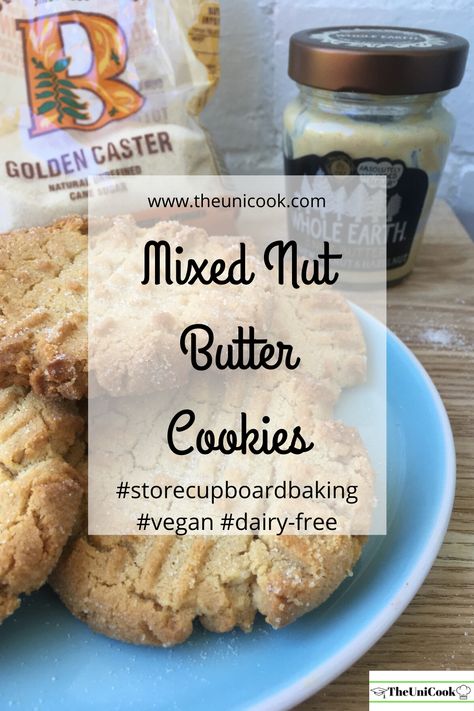 Mixed Nut Butter, Nut Butter Cookies, Nut Butter Recipes, Dairy Free Cookies, Cookies Vegan, Butter Cookies Recipe, Allergy Free Recipes, Dairy Free Options, Mixed Nuts