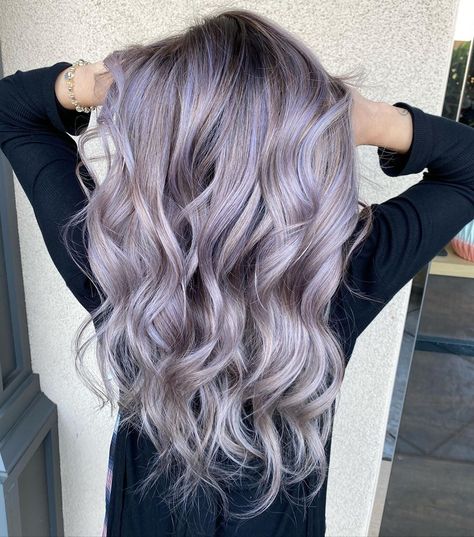 Kacie Nguyen on Instagram: “Lilac blonde 😍  Babylights by @hairbykacie1  Toned by @coloredbyphuong  Using @kenraprofessional…” Lavender Hair Highlights, Lilac Highlights, Purple Blonde Hair, Blonde Babylights, Blonde Hair With Pink Highlights, Pink Blonde Hair, Color Streaks, Hair Color Streaks, Fall Blonde