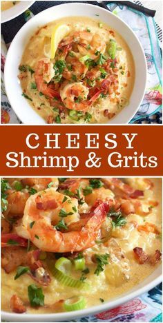 Cheesy Shrimp And Grits Recipe, Cheesy Shrimp And Grits, Best Shrimp And Grits Recipe, Easy Shrimp And Grits, Southern Shrimp And Grits, Shrimp Grits Recipe, Cheesy Shrimp, Shrimp N Grits Recipe, Grits Recipe