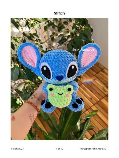 Crochet Stitch Disney, Stuff To Crochet, Crochet Us, Crocheted Plushies, Frog Halloween, Disney Crochet Patterns, Easy Crochet Animals, Crochet Eyes, Crochet Disney