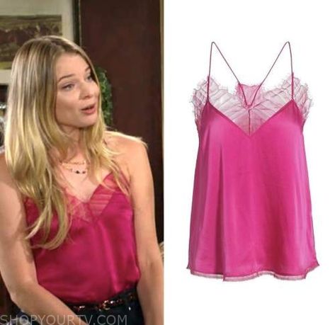 Allison Lanier, Camisole Top Outfit, Pink Camisole, Silk Camisole Top, Where To Buy Clothes, The Young And The Restless, Silk Camisole, September 2022, Young And The Restless