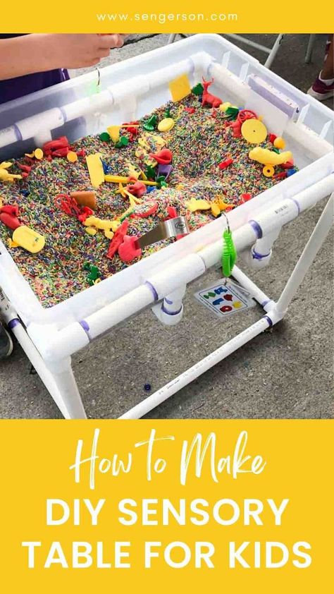 Diy Sensory Table, Kindergarten Teacher Classroom, Homemade Sensory, Homeschool Room Organization, Pvc Siding, Table For Kids, Sensory Tubs, Diy Sensory, Activities For Boys