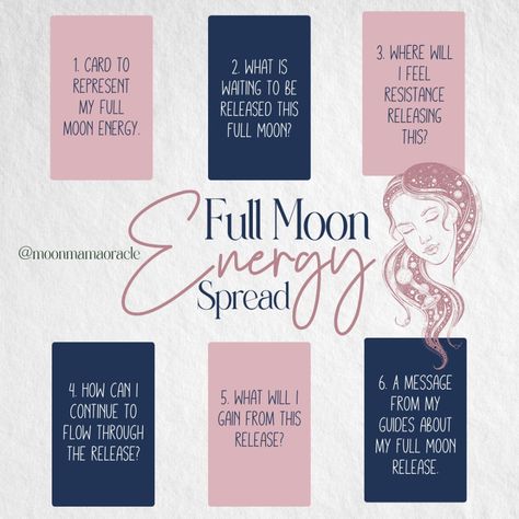 #fullmoontarot hashtag on Instagram • Photos and videos Tarot Spreads For Full Moon, Full Moon Spread Tarot, Full Moon Oracle Spread, Full Moon Spells Witchcraft, Full Moon Spread, Full Moon Tarot Spread, Moon Phases Meaning, Witch Inspiration, Spiritual Cards