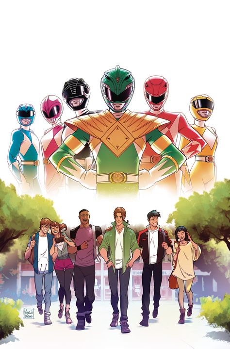 Mighty Morphin Power Rangers by Amelia Vidal Power Rangers Poster, Power Rangers Comic, Saban's Power Rangers, New Power Rangers, Tommy Oliver, All Power Rangers, Power Rangers Fan Art, Comic Book Shop, Boom Studios