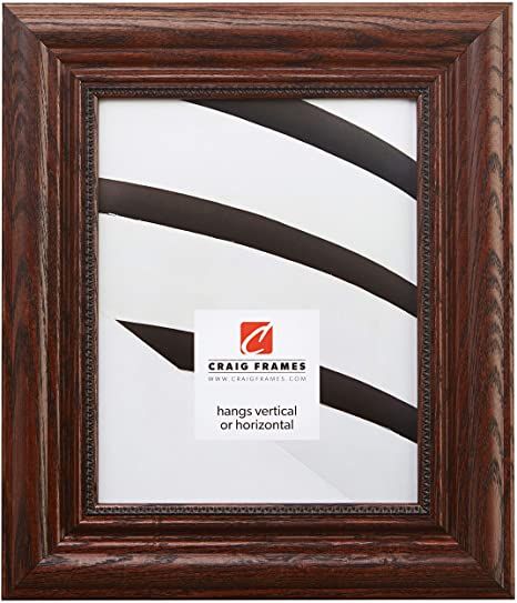 Craig Frames 15177483150 11 by 17-Inch Picture Frame, Solid Wood, 2.25-Inch Wide, Dark Walnut Gold Picture Frame, Brown Picture Frames, Silver Picture Frames, Dark Walnut Stain, Gold Picture Frames, American Walnut, Walnut Stain, Deep Colors, Dark Walnut