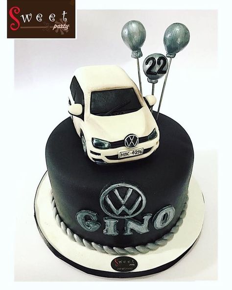 Vw Cake Ideas, Vw Birthday Cake, Volkswagen Cake, Motor Cake, Car Cakes For Men, Car Cakes For Boys, Cars Cake Design, Cars Theme Cake, Car Cakes