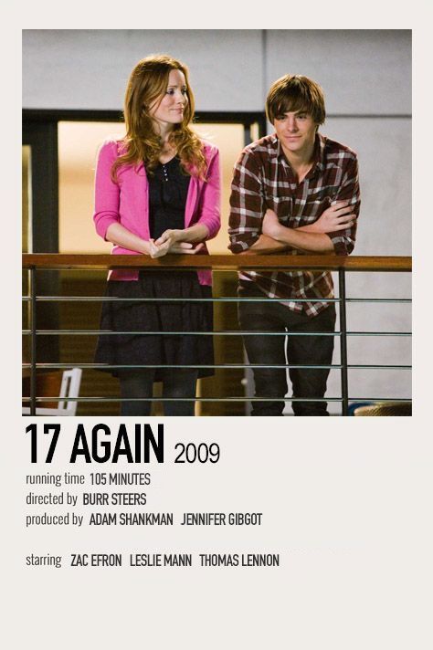 17 Again Movie Poster, Minimalistic Polaroid Poster, Movie Polaroids, Romance Movie Poster, 17 Again, Iconic Movie Posters, Polaroid Poster, Film Posters Vintage, Movie Poster Wall