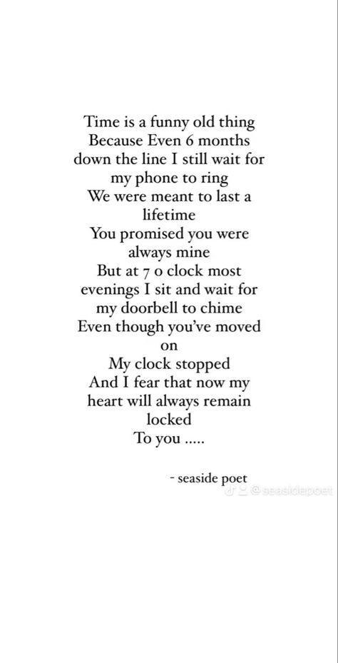 Follow my tik tok @seasidepoet #poetry #breakup #poem #love Poems About Breakups, Breakup Poems, Poetry Happy, Breakup Poetry, Poem Love, Love Poem, Waiting For Love, Writing Stuff, You Promised