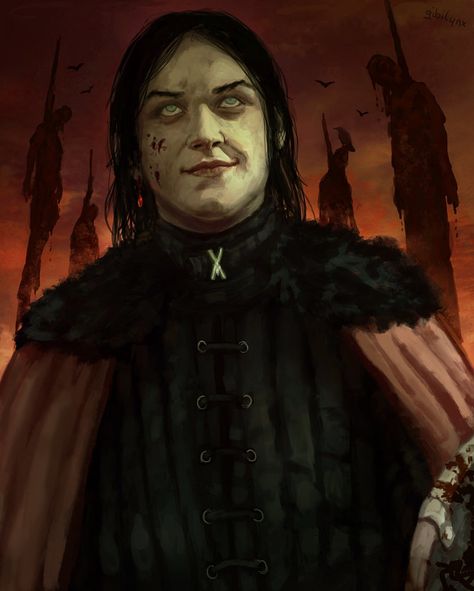 Ramsay Bolton by GibiLynx Bolton Game Of Thrones, Ramsay Snow, Ramsey Bolton, Ramsay Bolton, Game Of Thrones Books, Asoiaf Art, Rpg Characters, Gra O Tron, Game Of Thrones Art