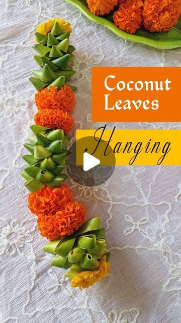 Leaf Toran Ideas, Mango Leaves Toran Designs Doors Handmade, Flower Toran Designs Doors, Toran Designs Doors Handmade Flowers, House Flower Decoration, Door Toran Handmade, Hanging Floral Garland, Toran Designs Doors Handmade, Flower Toran