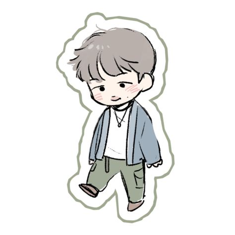 Rm Chibi Cute, Namjoon Stickers Printable, Bts Chibi Rm Cute, Namjoon Chibi, Rm Chibi, Stickers Bts, Paper Craft Diy Projects, School Stickers, Kawaii Chibi