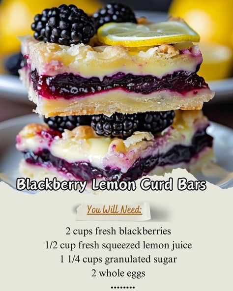 Homemade Recipes Lemon Curd Bars, Blackberry Lemon, Squeezed Lemon, Shortbread Crust, Whole Eggs, How To Squeeze Lemons, Lemon Curd, Granulated Sugar, Lemon Juice