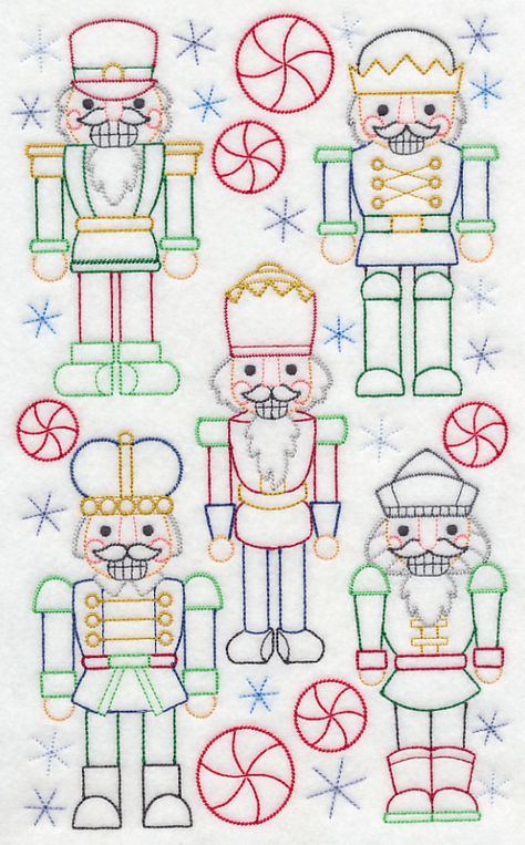 Closet Door Nutcracker, Ballet Gifts, Library Embroidery, Vintage Embroidery Transfers, Christmas Stocking Pattern, Felt Christmas Decorations, Embroidery Transfers, The Magic Of Christmas, Magic Of Christmas