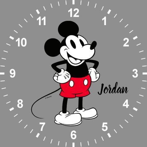 Mickey Mouse Clock, Apple Watch Clock Faces, Mickey Mouse Gifts, Apple Watch Custom Faces, Mickey Watch, Clock Template, Glitter Baby Shower, Mickey Mouse Watch, Tela Iphone