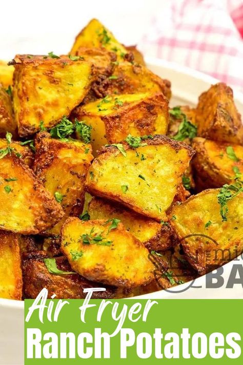 Fried Taters In Air Fryer, Airfryer Golden Potatoes, Russet Potato Air Fryer Recipes, Air Fryer Russet Potatoes Cubes, Air Fryer Potatoes Russet, New Potatoes Recipes Air Fryer, Air Fry Golden Potatoes, Air Fryer Seasoned Potatoes, Roasted Potatoes In Air Fryer Recipe