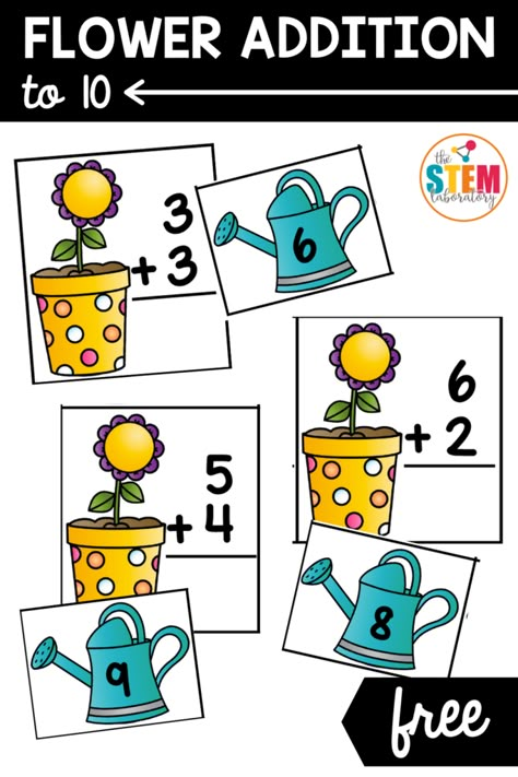 Fun Ways To Learn Numbers, Subtracting Activities, Number Preschool Activities, Grade R Activities, Free Number Printables, Addition For Kindergarten, Spelling Numbers, Flowers Kindergarten, Numbers Spelling