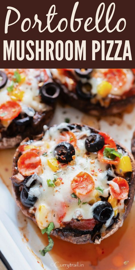 portobello mushroom pizza Portabella Pizza, Portobello Mushroom Pizza, Portobello Pizza, Mushroom Pizza Recipes, Mushroom Recipes Healthy, Low Carb Soup Recipes, Mushroom Caps, Mushroom Pizza, Large Mushroom