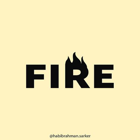 #verbicon fire by Habib Rahman Sarker Fire Logos Design, Fire Symbols, Fire Typography, Burning Eyes, Pizza Box Design, Fire Font, Food Commercial, Typography Logo Inspiration, Cooking Logo