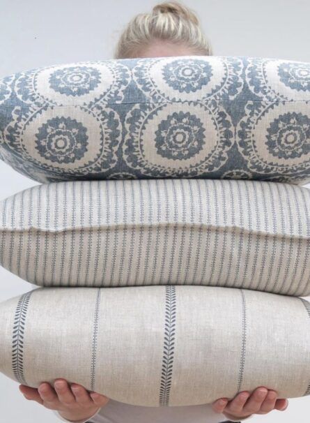 Cushions, Lavender & Eiderdowns - Peony & Sage Peony And Sage, Curtains And Blinds, Moroccan Decor, Blue Bedroom, Coastal Homes, Fabric Width, Scatter Cushions, Guest Bedroom, Soft Furnishings