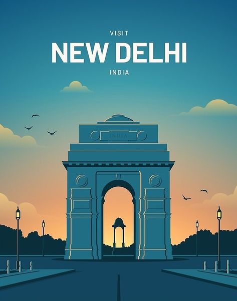 Save Water Poster Drawing, Delhi Travel, India Poster, Wanderlust Decor, India Gate, Floral Cards Design, Vintage Framed Art, City Icon, Travel Vintage