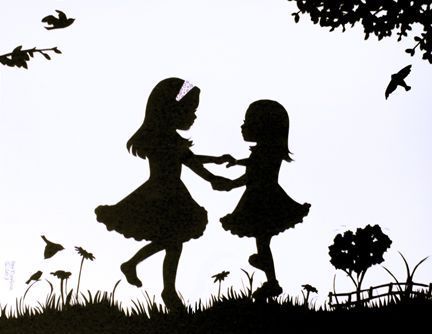 Silhouette Artist, Dancing Poses, Heart Paper, Silhouette Painting, Girl Silhouette, Silhouette Stencil, Sister Tattoos, Paper Scissors, Paper Cut Art