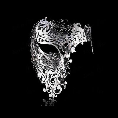 Skull Filigree, Masquerade Men, Masquerade Ball Party, Luxury Mask, Rhinestone Halloween, Masquerade Halloween, Half Skull, Metal Mask, Party Masks