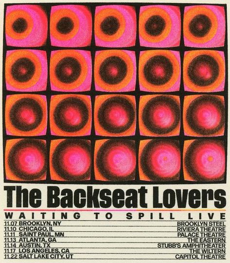 Backseat Lovers Concert, The Backseat Lovers, Dorm Posters, Poster Photo, Picture Collage Wall, I'm With The Band, Tour Posters, Photo Wall Collage, Vintage Poster Art