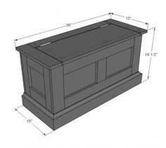 Toy chest plans! I have to decide on a color. So much cuter than the plastic drawers I have in the living room now.