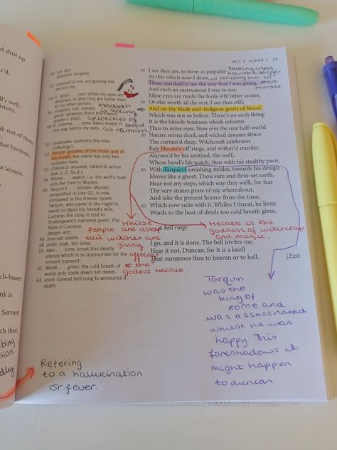 Act 1 Scene 2 Macbeth Annotations, Macbeth Annotations, Macbeth Analysis, Gcse Poems, Revision Notes, School Organization Notes, Study Help, Book Annotation, English Literature