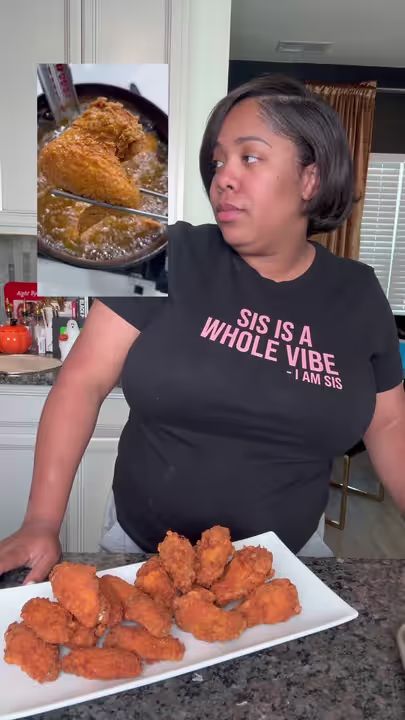 Battle of the fried chicken!! Im definitely top 2 and not number 2 rig... | Sofrito Recipe | TikTok Chicken Wing Recipes Fried, Cooking Fried Chicken, I Am The Queen, Fry Chicken, Fried Chicken Wings, Crispy Fried Chicken, Fried Chicken Recipes, Health Dinner Recipes, Wing Recipes