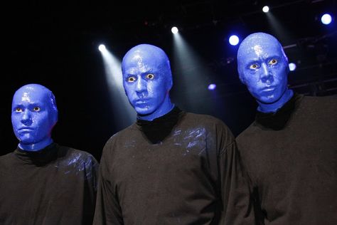 Blue Man Group - Wikipedia Blue Man Group Costume, Manhattan Kansas, Blue Man Group, Universal Studios Orlando, Entertainment Company, Las Vegas Trip, Womens Fiction, Blue Makeup, Art Music